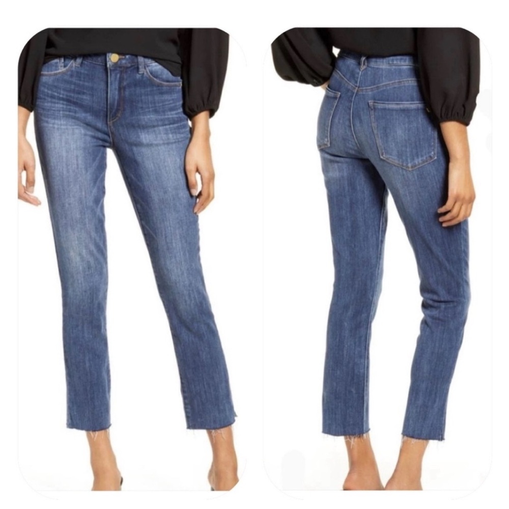Wit & Wisdom size 12 (33x26.5) Ab Solution raw hem high waisted ankle jeans